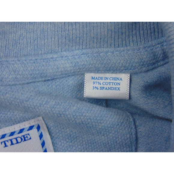 Southern Tide Shirt Mens XL Light Blue Polo Gyotaku Octopus Graphic Stretch Prep - Picture 3 of 10